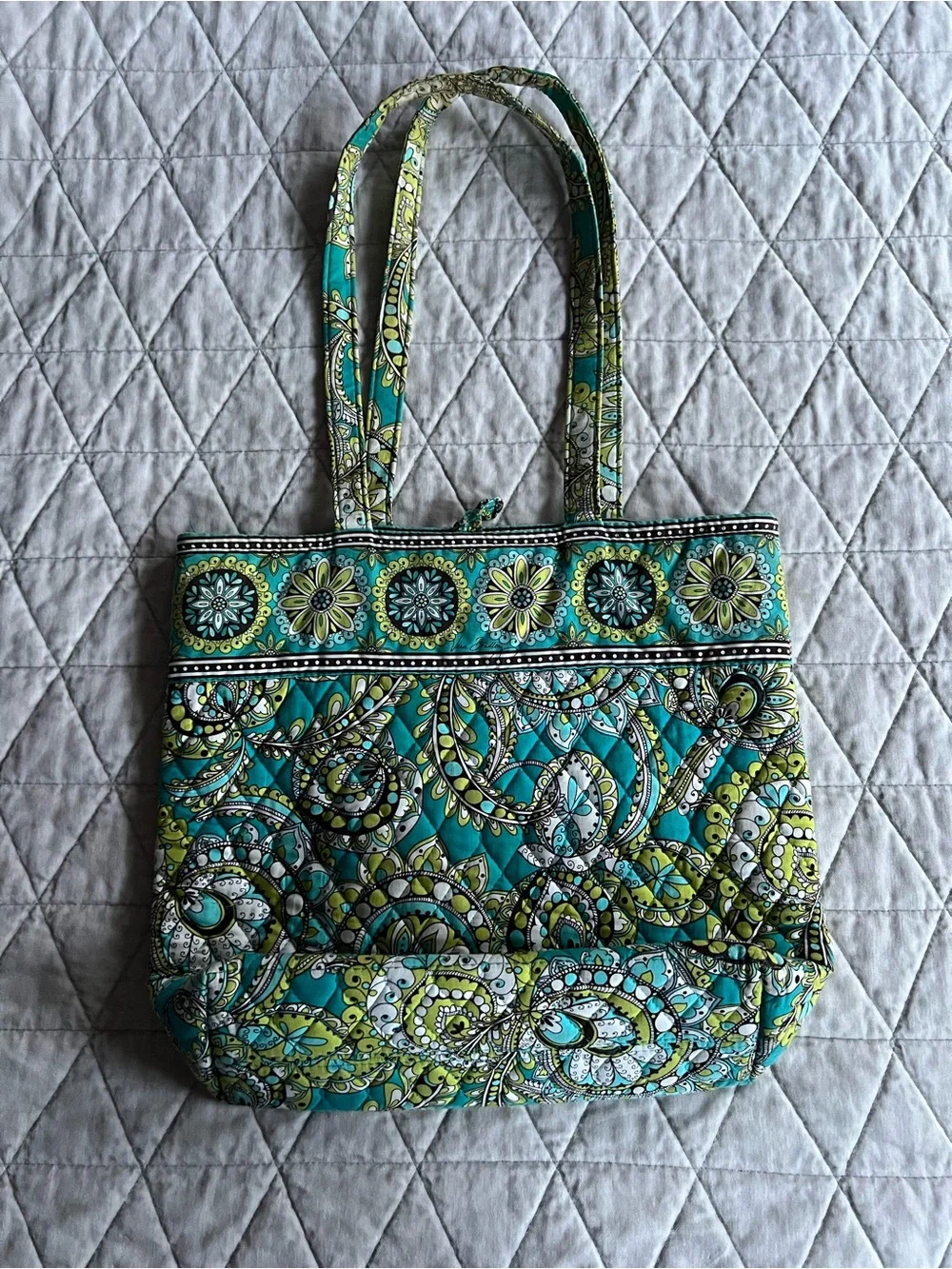 Vera Bradley Quilted Tote — Peacock (Spring 2007)